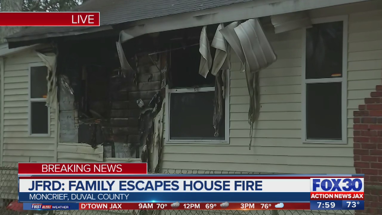 6 kids, 2 adults escape house fire in Jacksonville