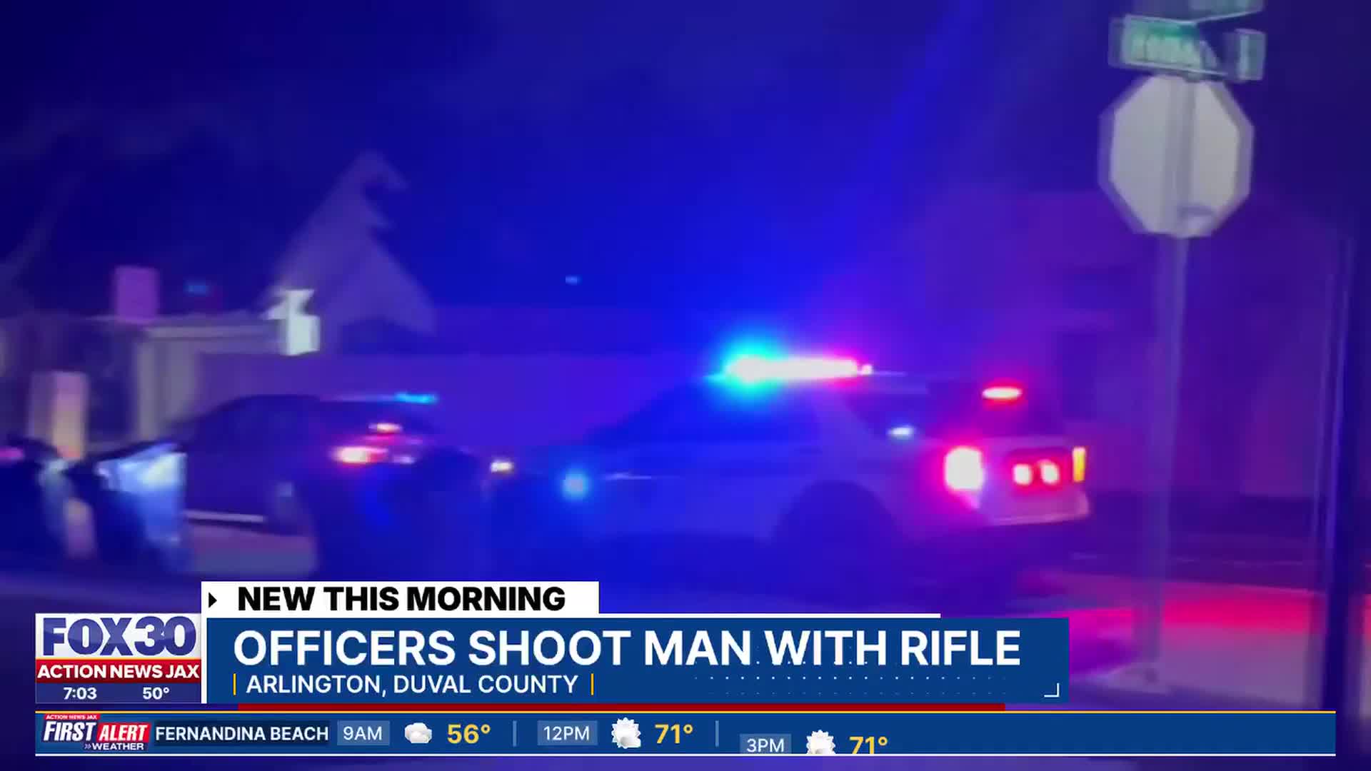 Police: Man in garage holding rifle shot by Jacksonville officers at Arlington home