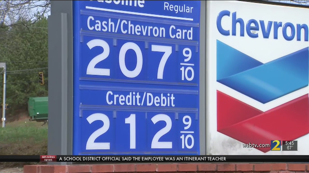 Gas prices falling under 2 in spots across metro Atlanta