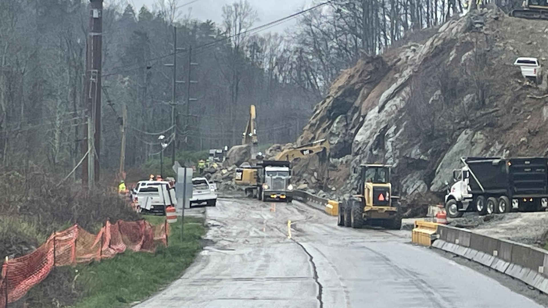 Watauga County highway closed as crews clear blasting debris - WSOC TV