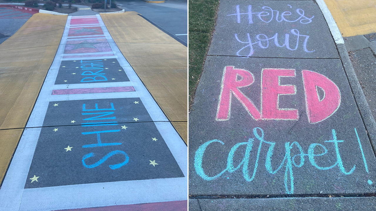 Local hospital creates ‘red carpet’ for healthcare workers entering the