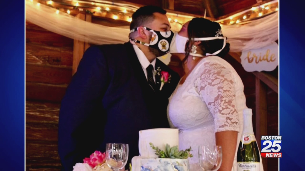 Getting married during a pandemic Couples exchange vows in social