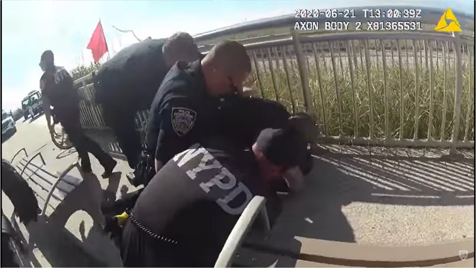 NYPD Commissioner Officer suspended after video shows ‘disturbing apparent chokehold incident