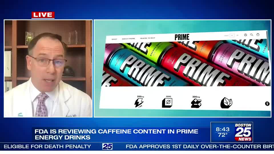 FDA is reviewing caffeine content in Prime Energy drinks – Boston 25 News
