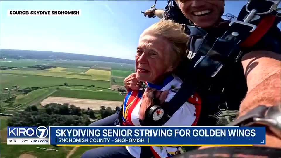 85-year-old skydiver visits Snohomish on a quest for gold