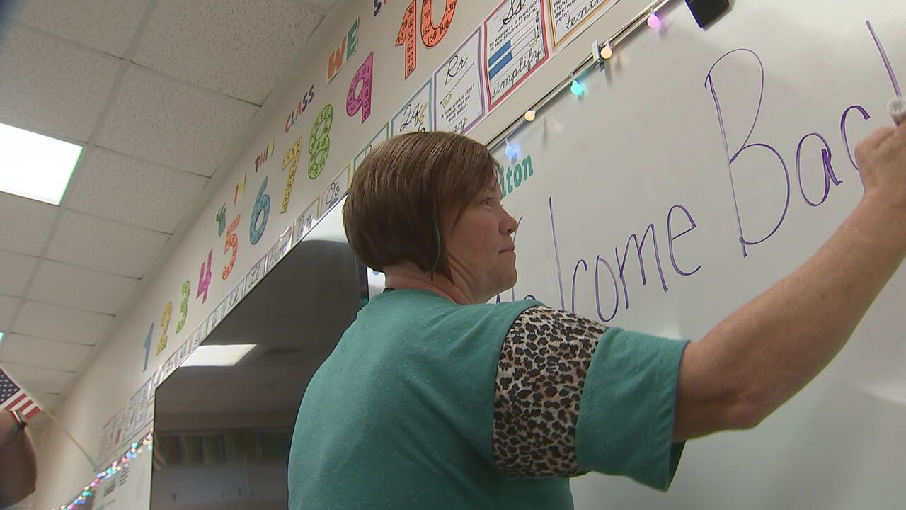 Gaston County teacher stages protest after not getting paid for first week  of class – WSOC TV