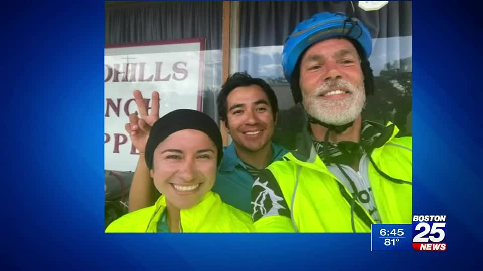 Boston man cycles across America to raise awareness for climate change - Boston 25 News
