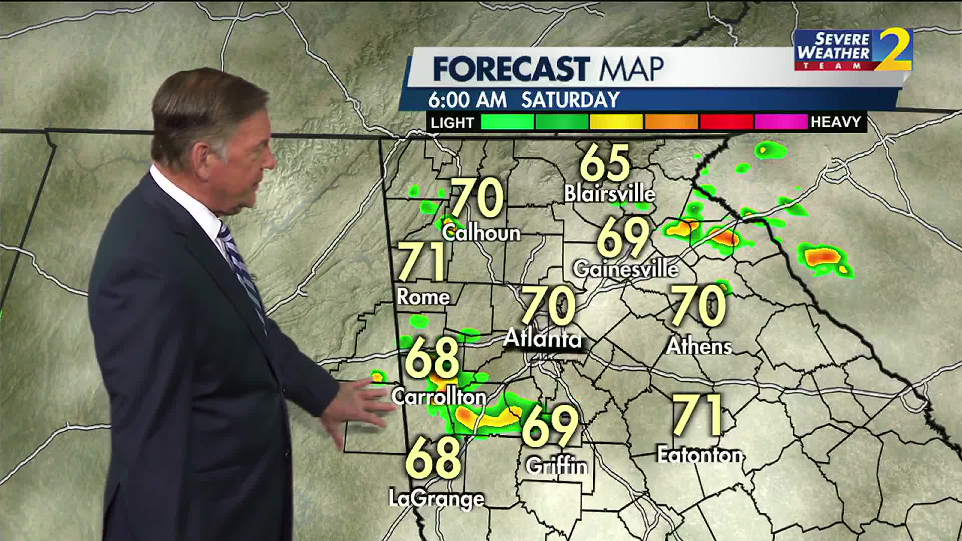 Chances of showers diminishing – WSB-TV