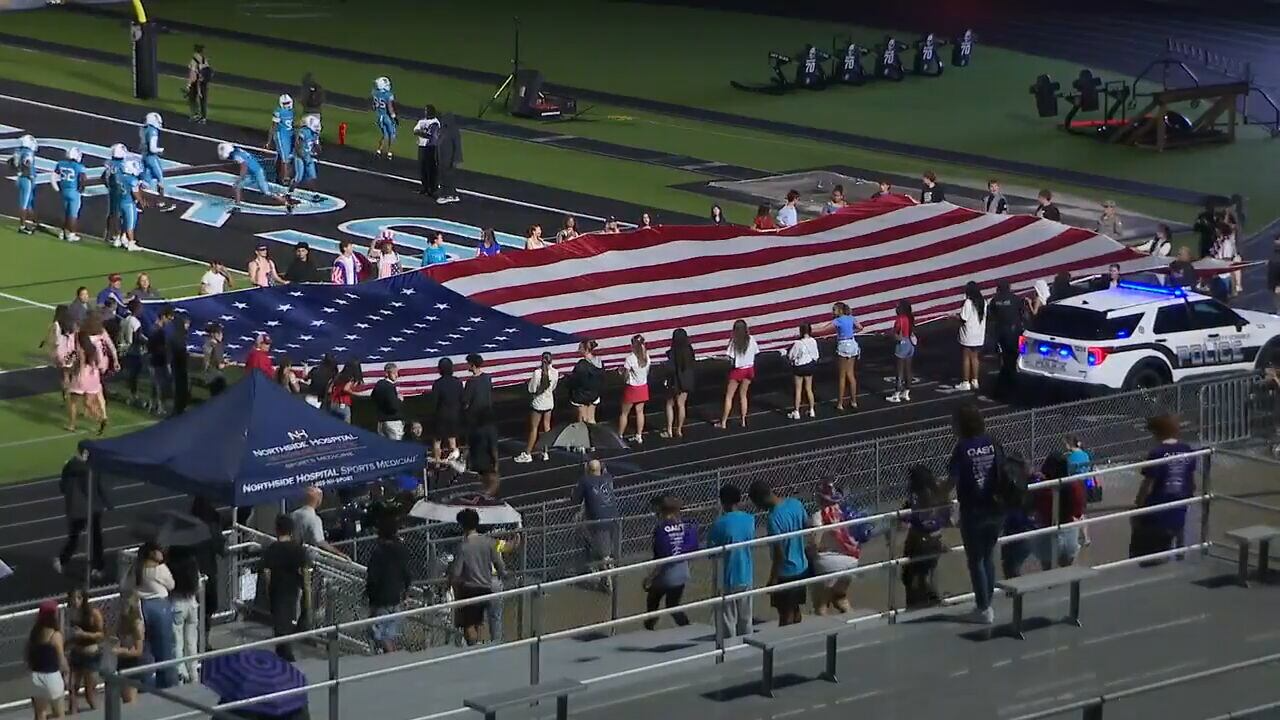 9/11 25 years later: Students taught how to honor American flag before football game