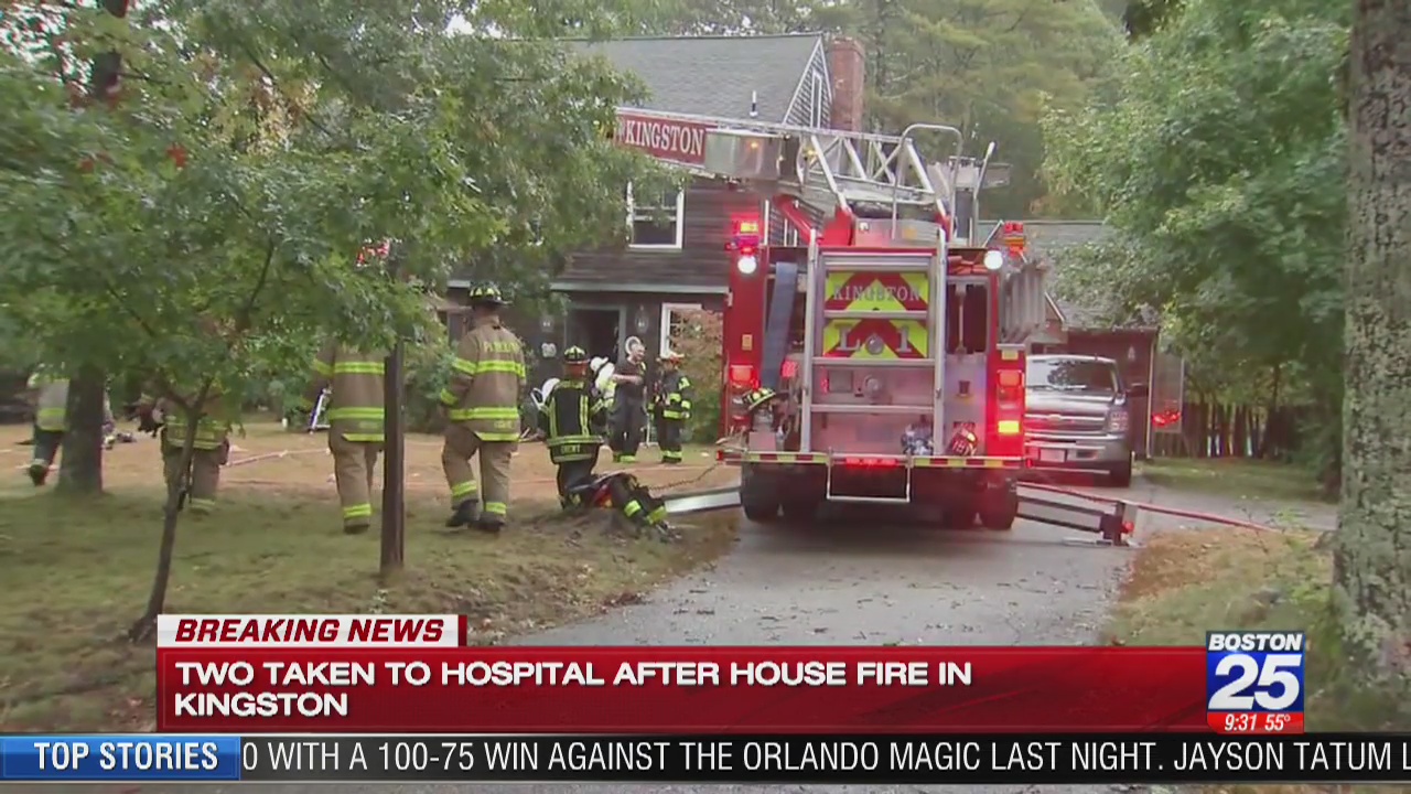 Two hurt in Kingston house fire