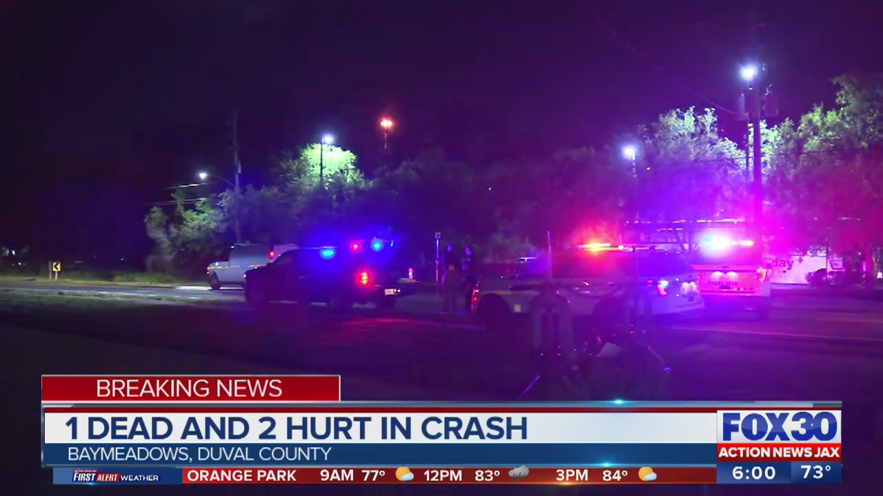 1 dead, 2 injured in headon crash near Baymeadows and I95 in Jacksonville Action News Jax