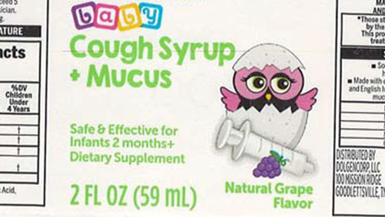 Baby cough syrup sold at Dollar General recalled over possible health