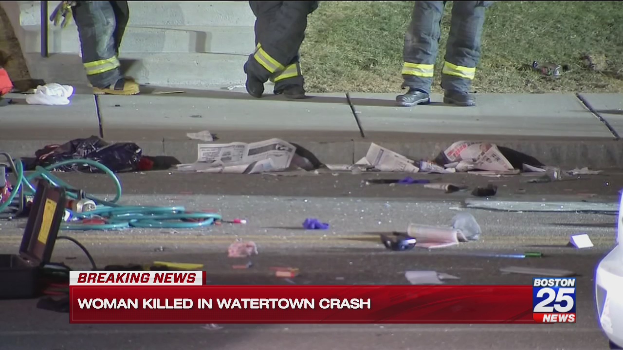 Woman killed in multivehicle crash in Watertown Boston 25 News