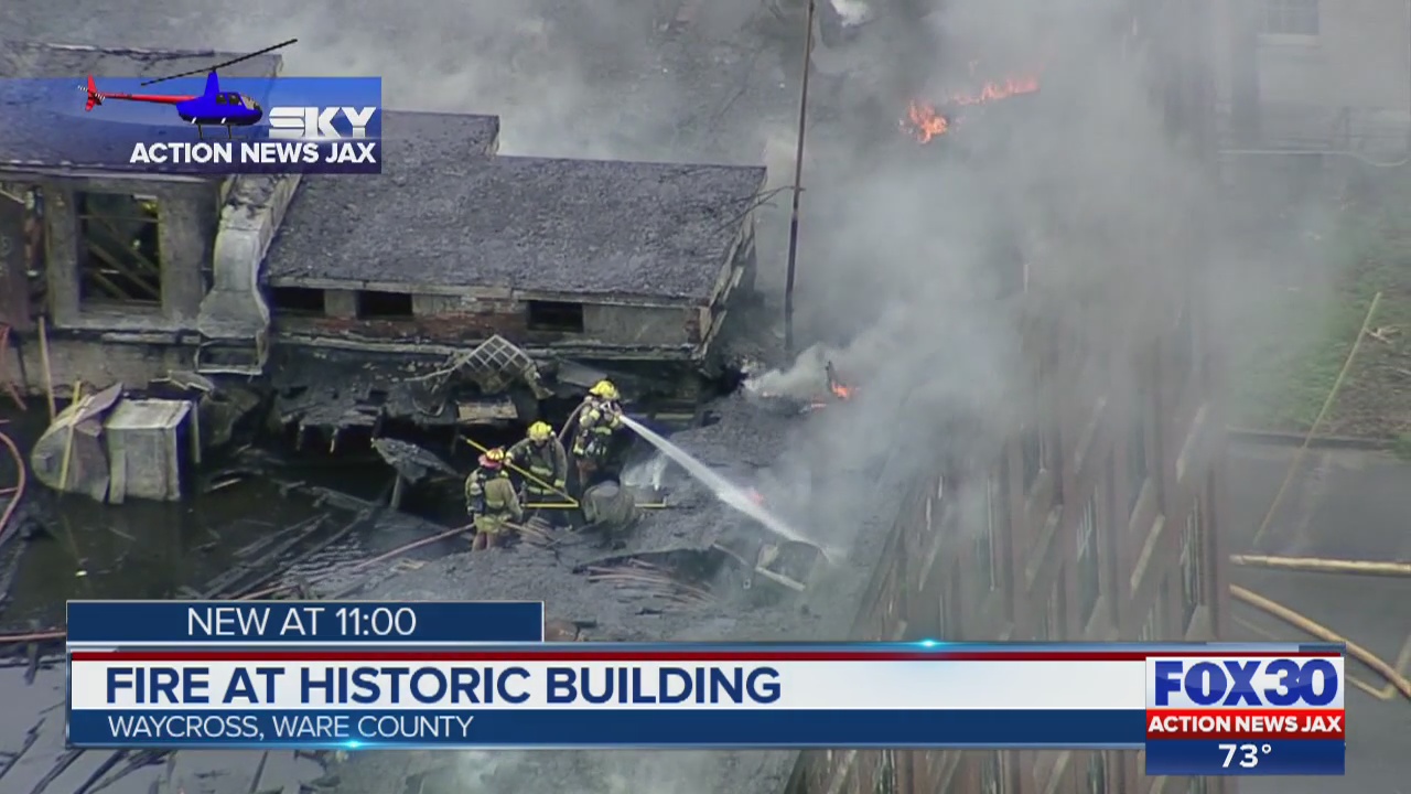 Historic Bunn Building in Waycross catches fire Action News Jax