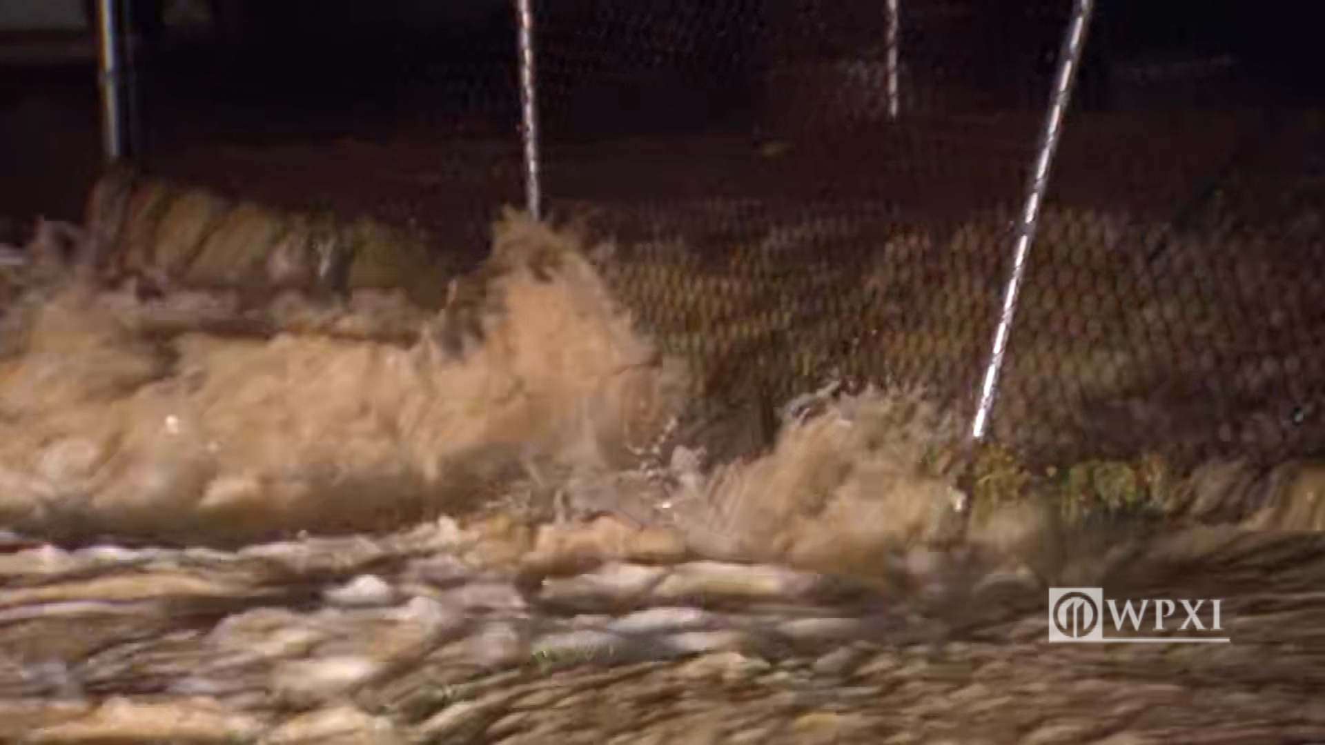 Water gushes from ground after water main break WPXI