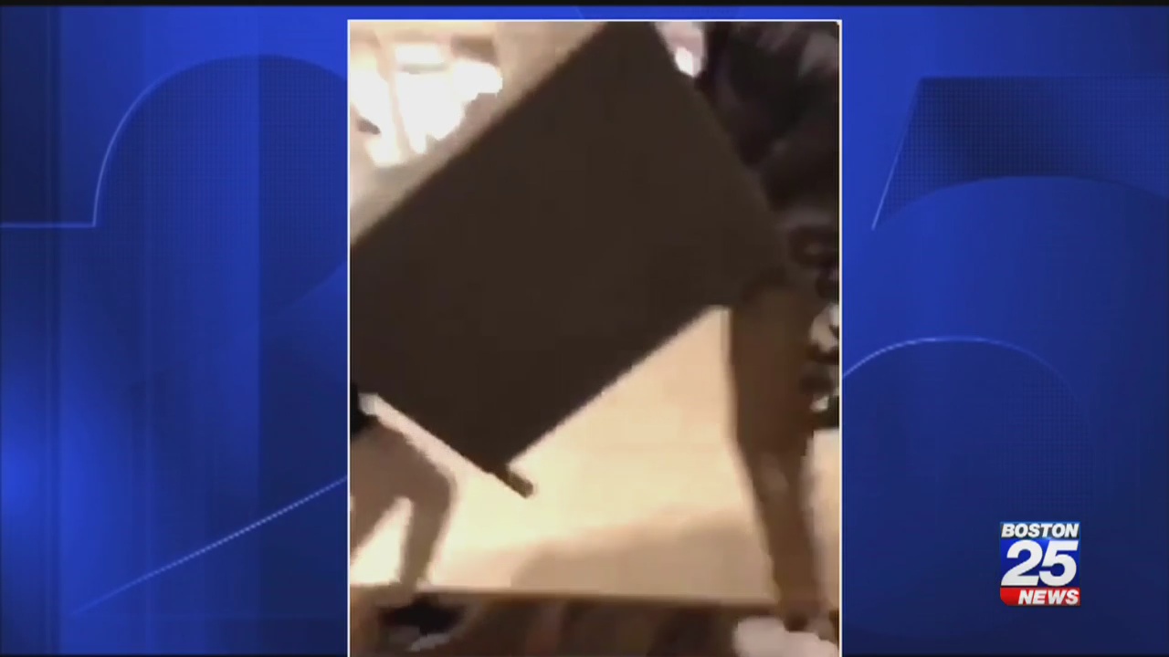 Police Juveniles filmed themselves throwing chair off mall balcony Boston 25 News