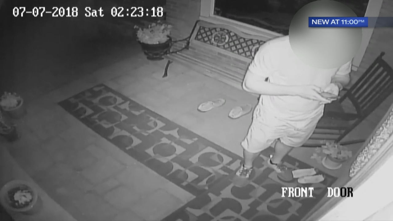 Video catches man standing on couple's porch, knocking on door in middle of night WPXI