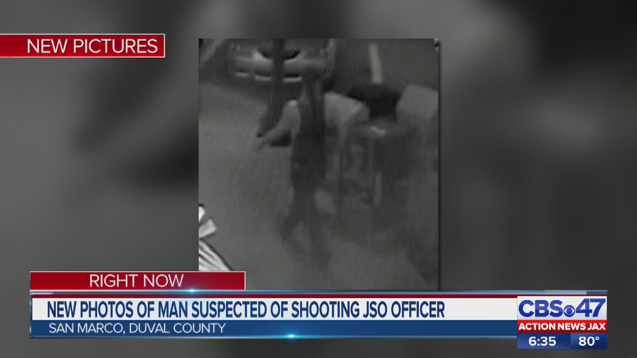 Jacksonville police release new photos of man who shot at officer