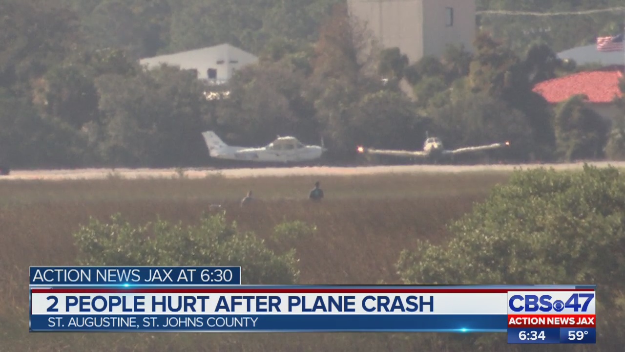 Two recovering after plane crash in St. Augustine
