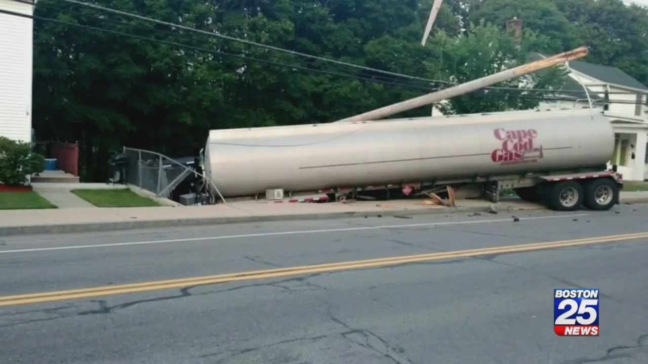 Gasoline tanker crashes in Northbridge Boston 25 News