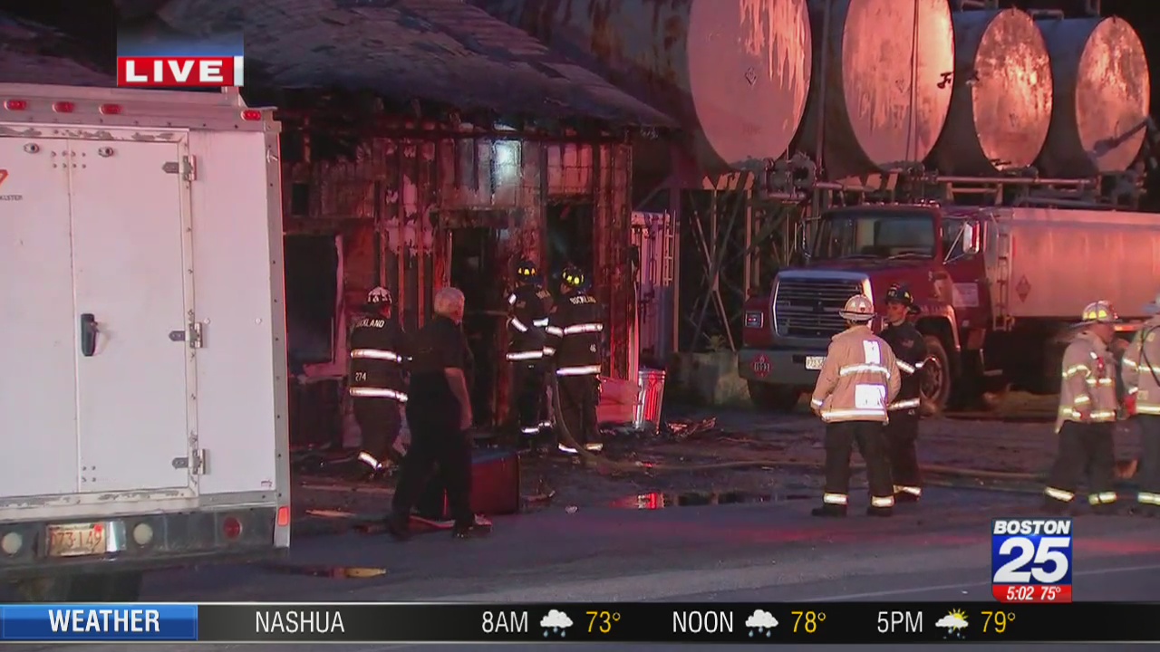 Fire at Rockland heating oil business knocked down Boston 25 News