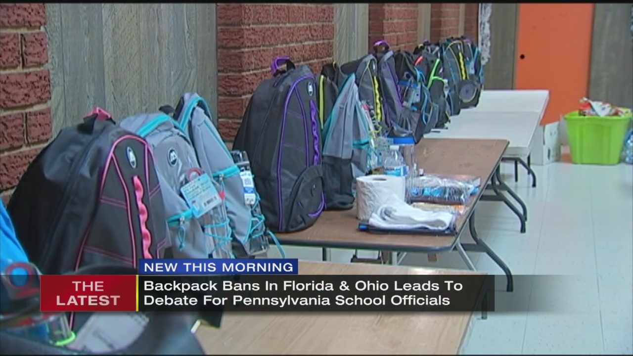Pennsylvania schools discuss banning backpacks