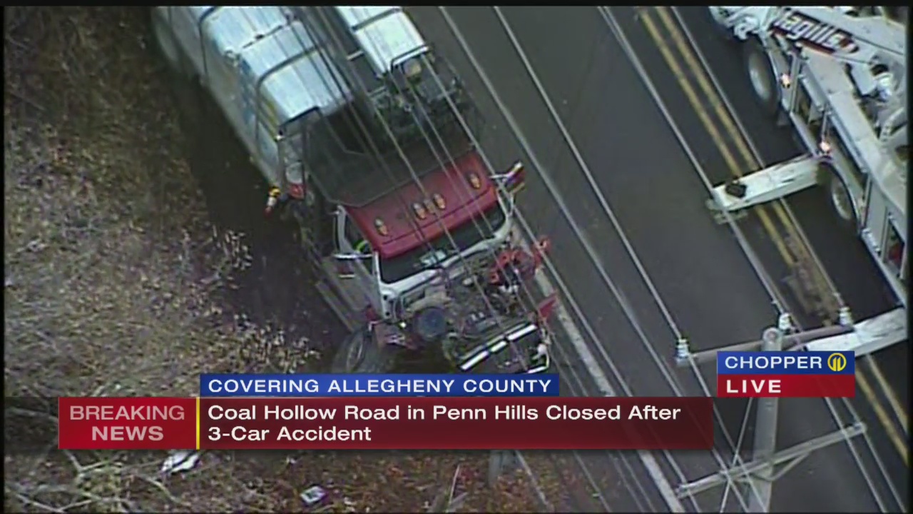 1 person trapped in 3vehicle Penn Hills crash WPXI