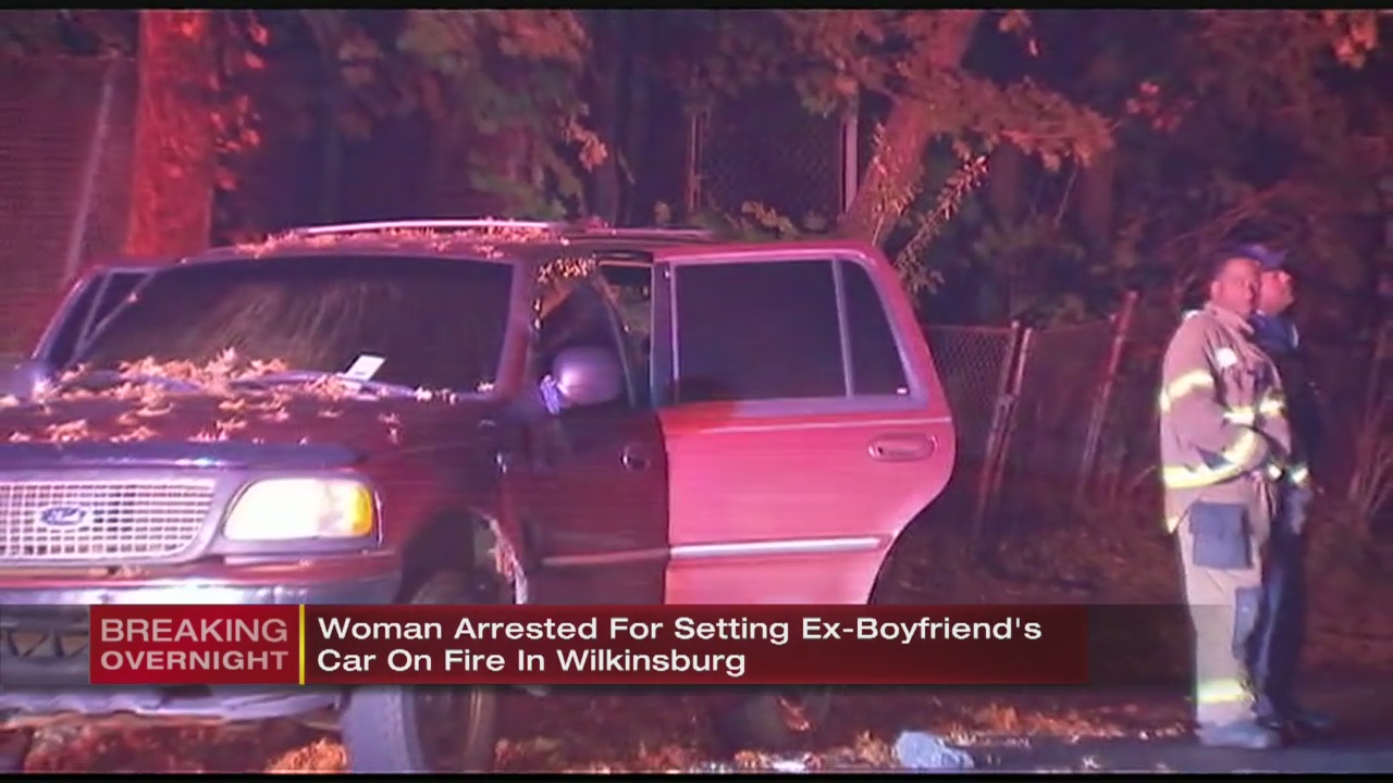 Woman arrested after setting ex's SUV on fire – WPXI
