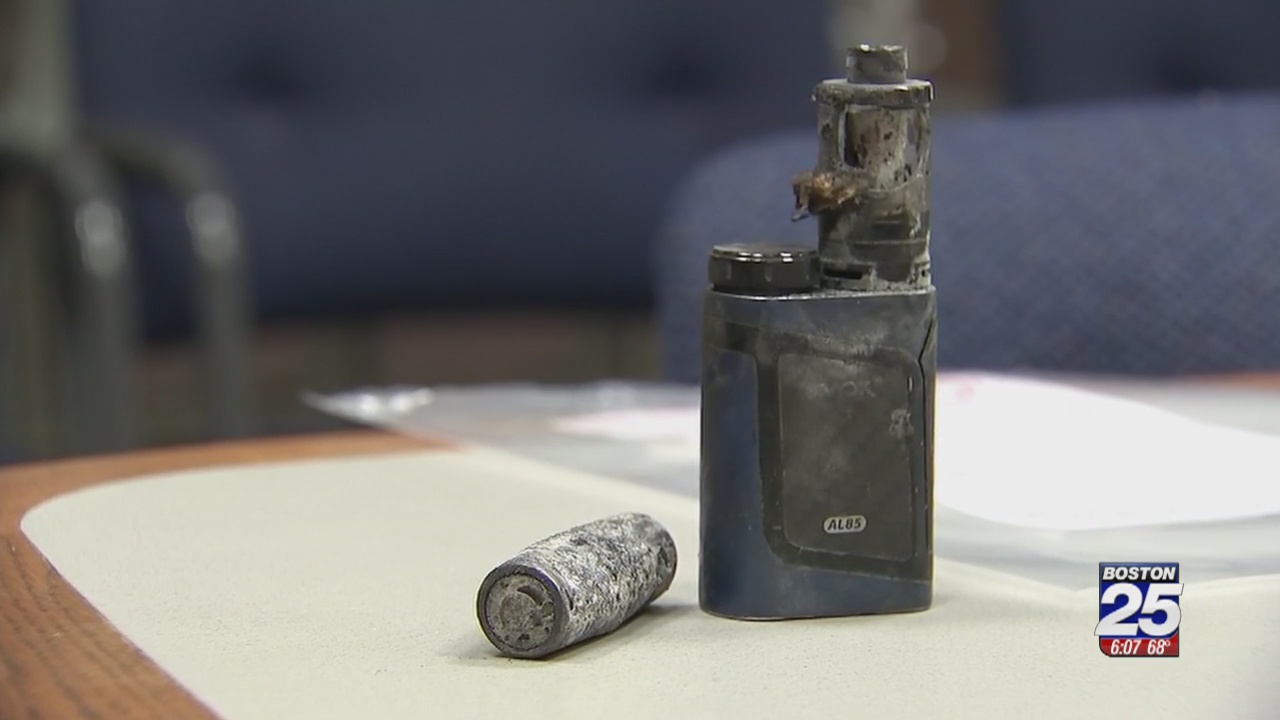 Vape battery explodes in student's backpack Boston 25 News