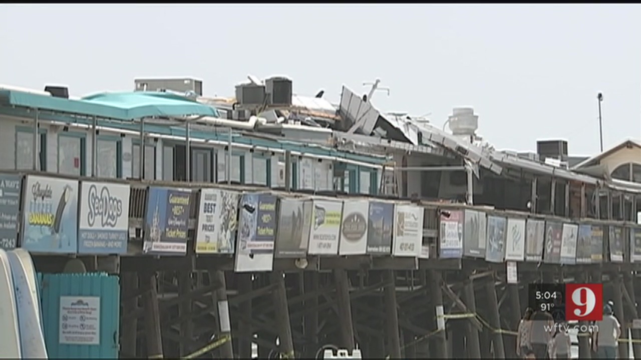 Cocoa Beach Pier closed after microburst damages awning, injures 3