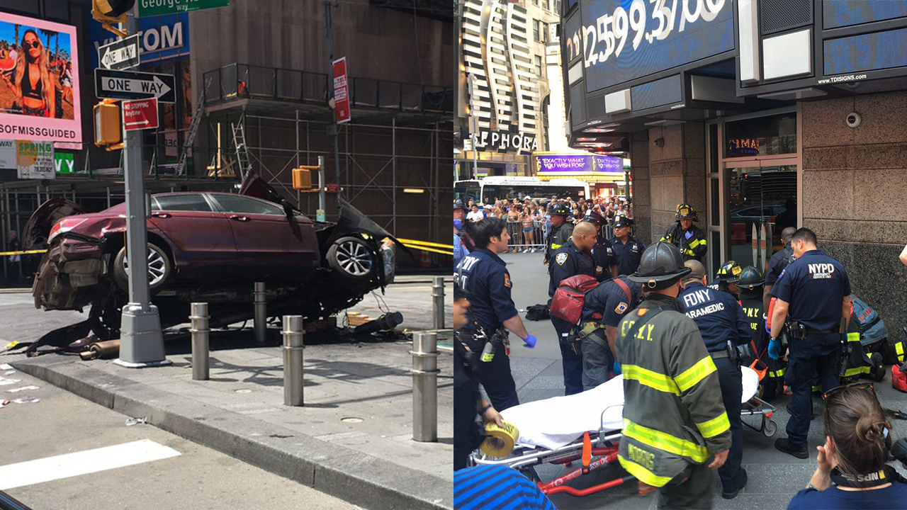 Times Square car attack Bystanders tackled, held driver after car hit