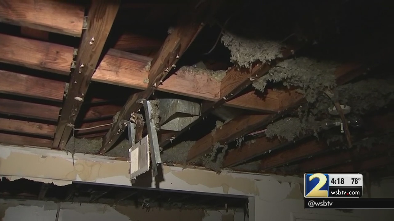 Apartment ceiling collapses, destroys families' homes