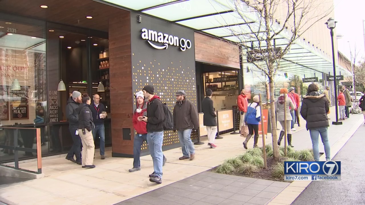 Amazon to open grab and go grocery store with no checkout lines KIRO 7 News Seattle
