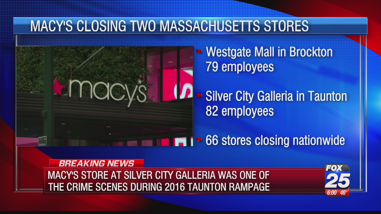 Macy's closing 2 stores in Massachusetts
