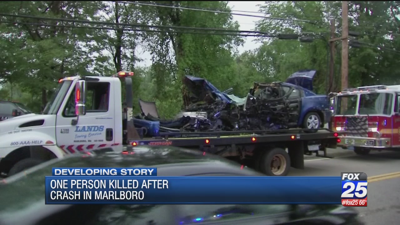 1 person dead after singlevehicle crash in Marlborough Boston 25 News