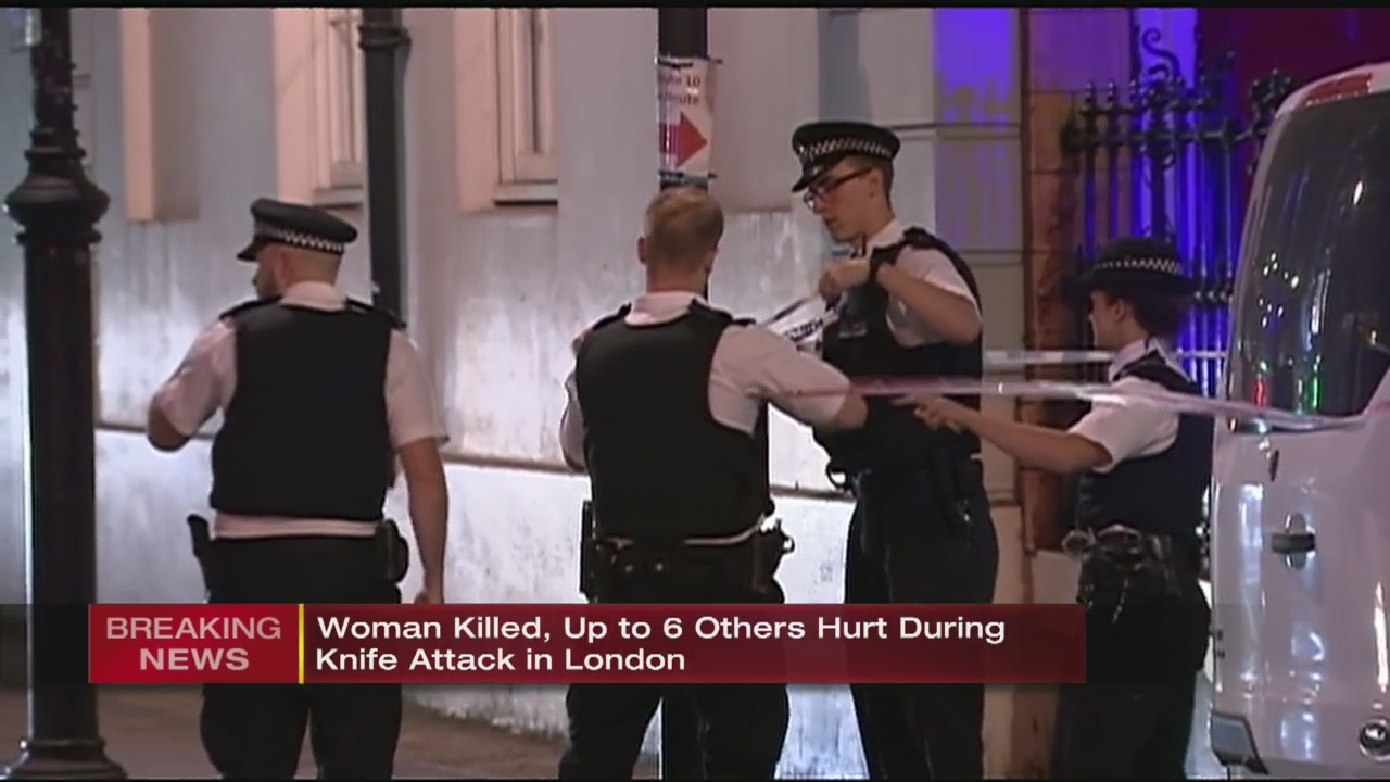 American woman killed, 5 hurt in London knife attack