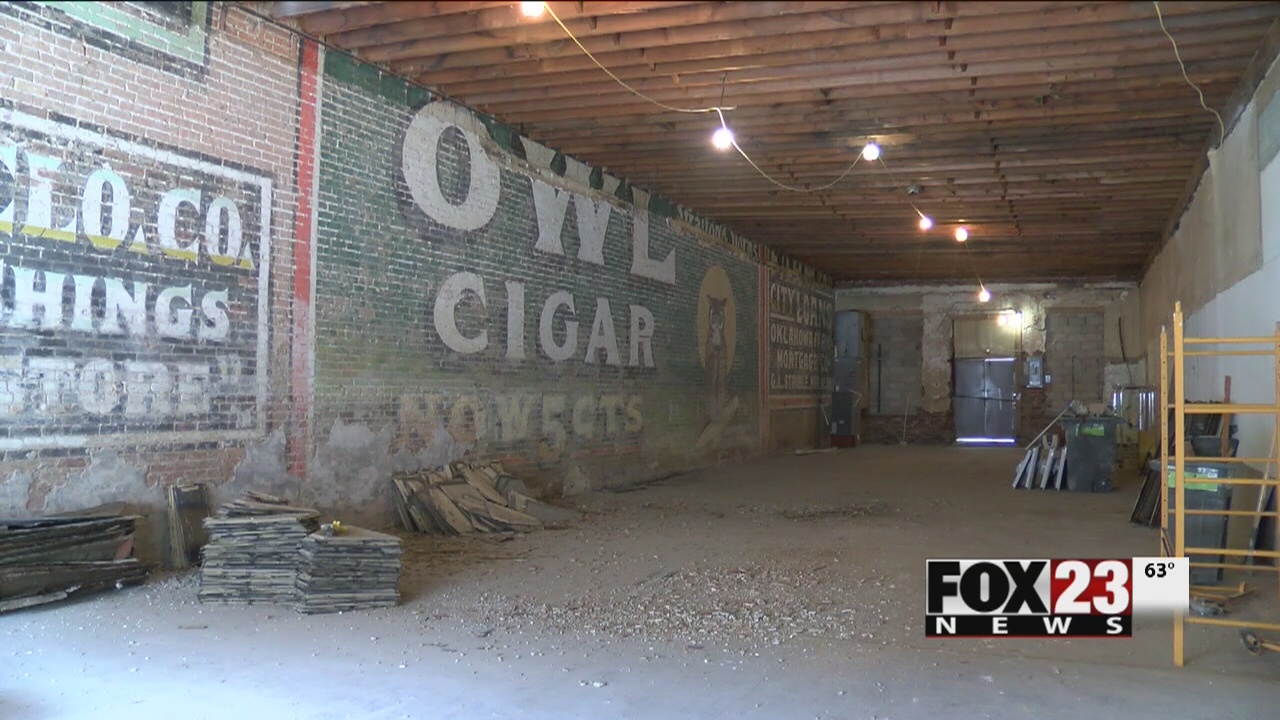 Uncovered "ghost walls" reveal Claremore building's past