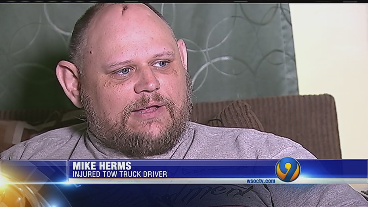 Tow truck driver injured in crash speaks to Channel 9