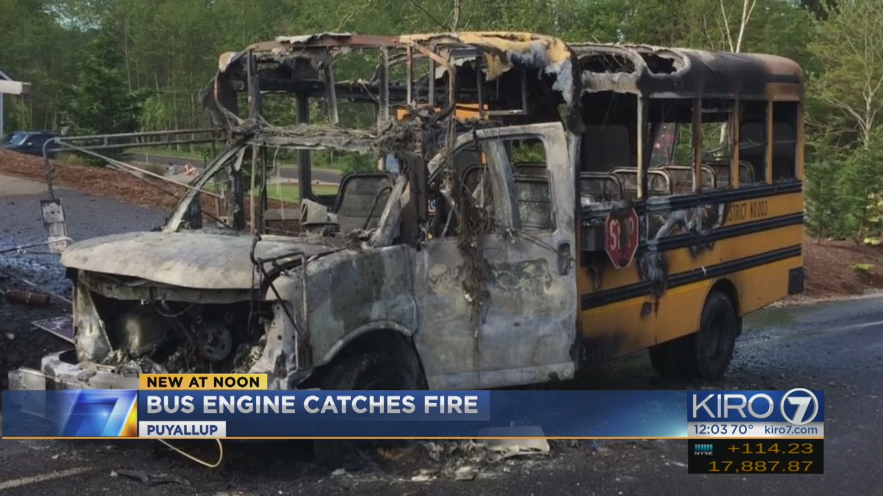 All children safe after school bus fire in Puyallup area KIRO 7 News
