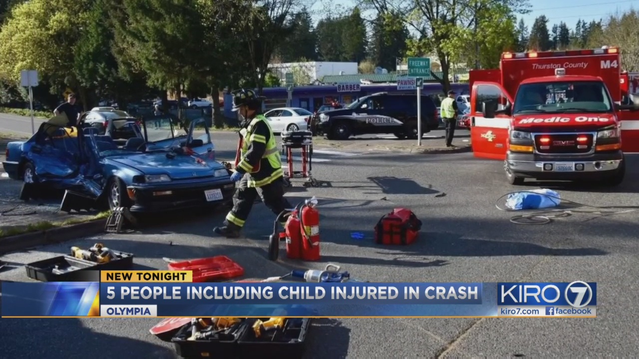 Child airlifted from multivehicle crash in Olympia KIRO 7 News Seattle