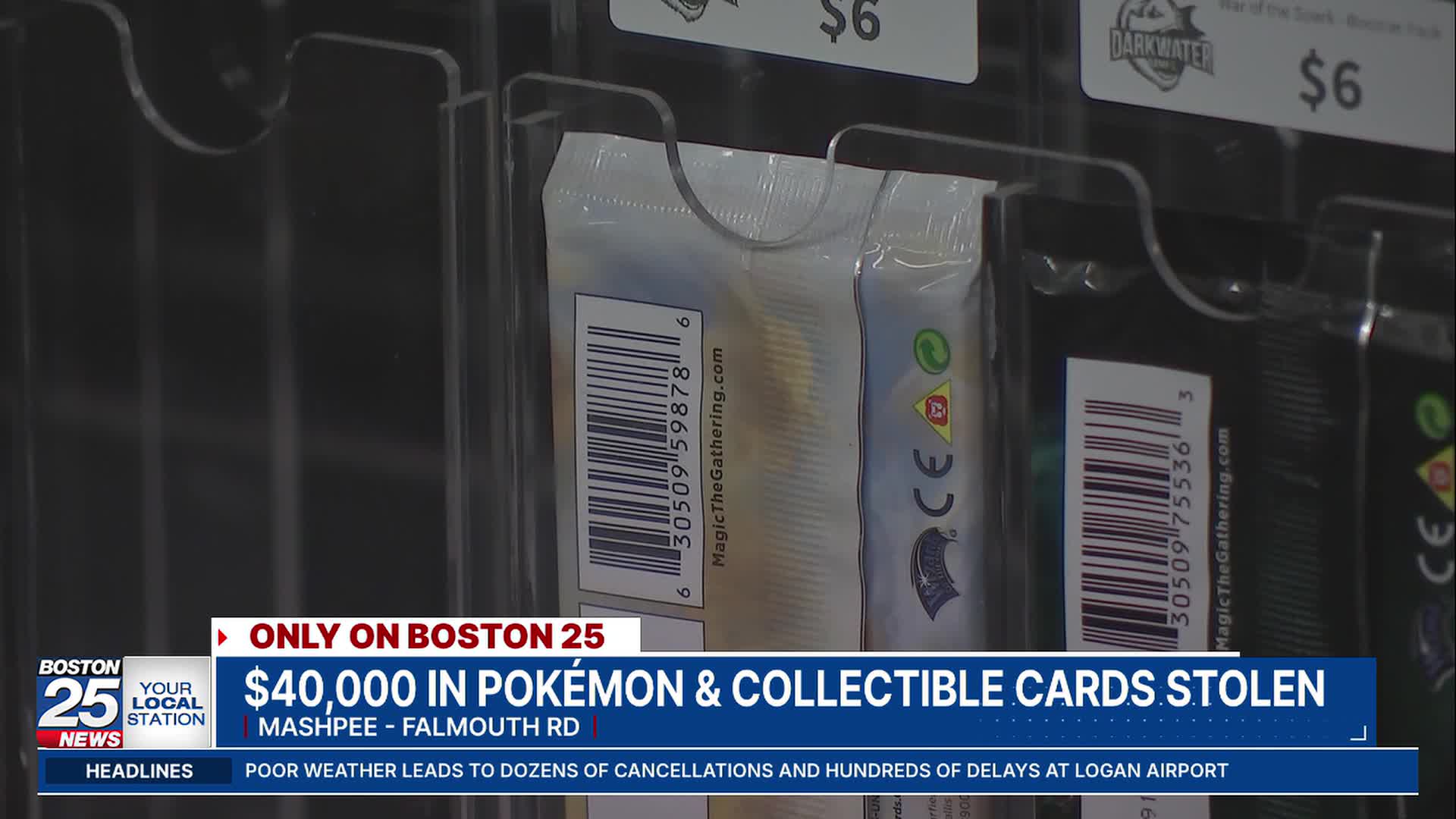 $40,000 in Pokmon, other collectible cards stolen from Mashpee game store   Boston 25 News