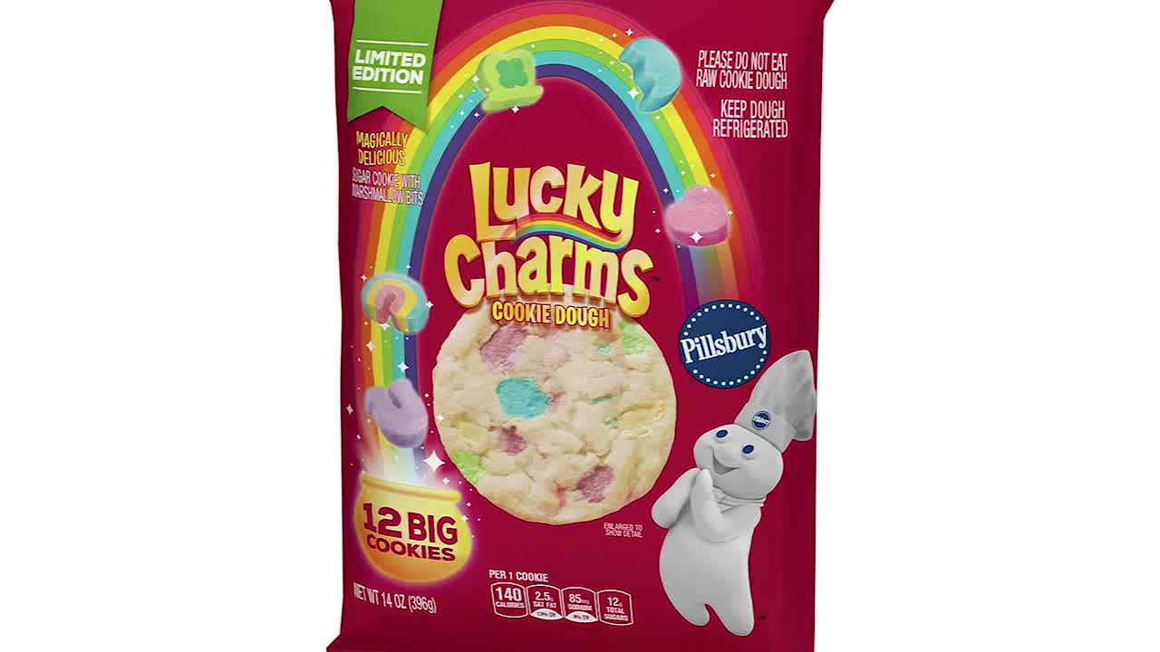 Pillsbury releases Lucky Charms cookie dough filled with marshmallows