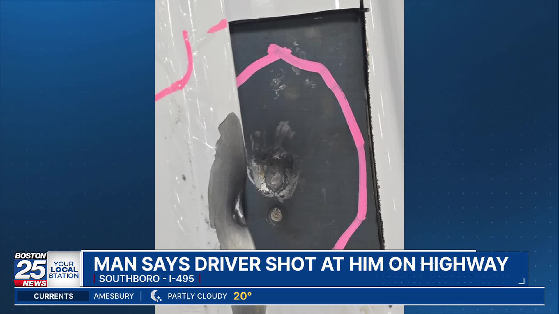 Mass. State Police seek road rage suspect after gunshot damages