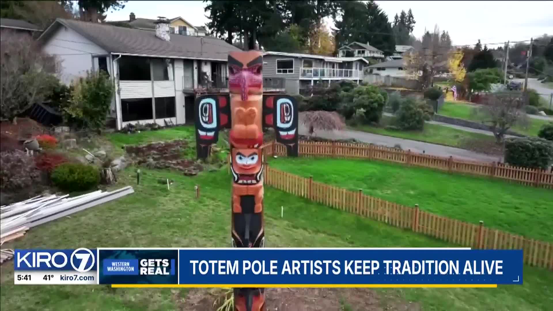 Gets Real: Seattle artist creates 22-foot totem pole for Port