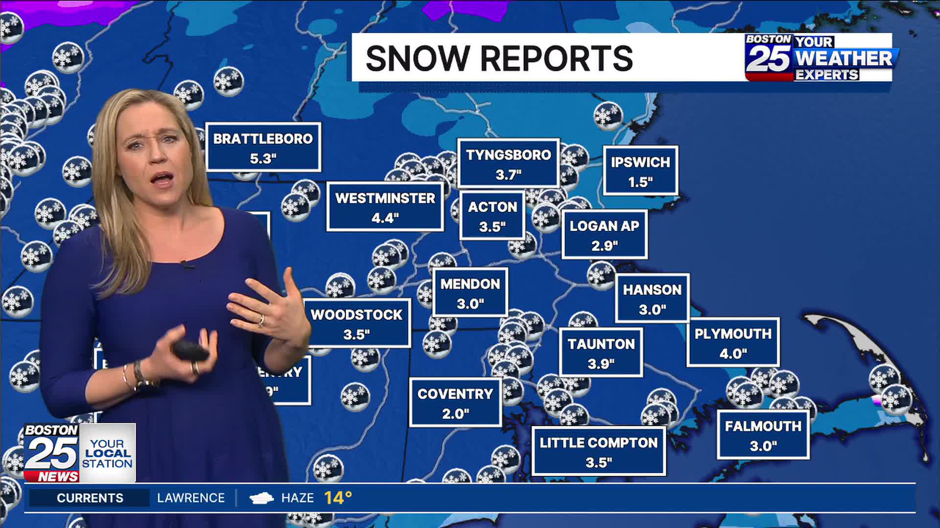 Town-by-town totals: How much snow fell in Massachusetts overnight?