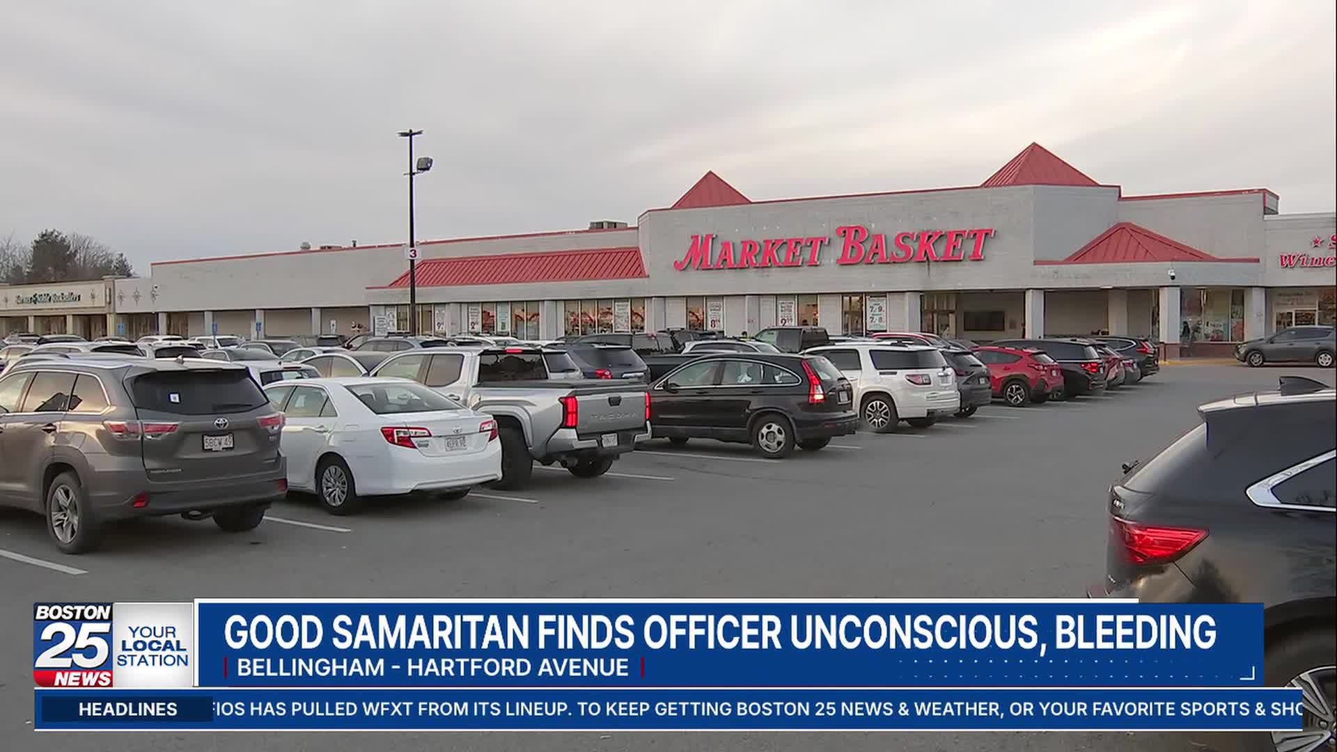 Market Basket employee finds officer unconscious in parking lot